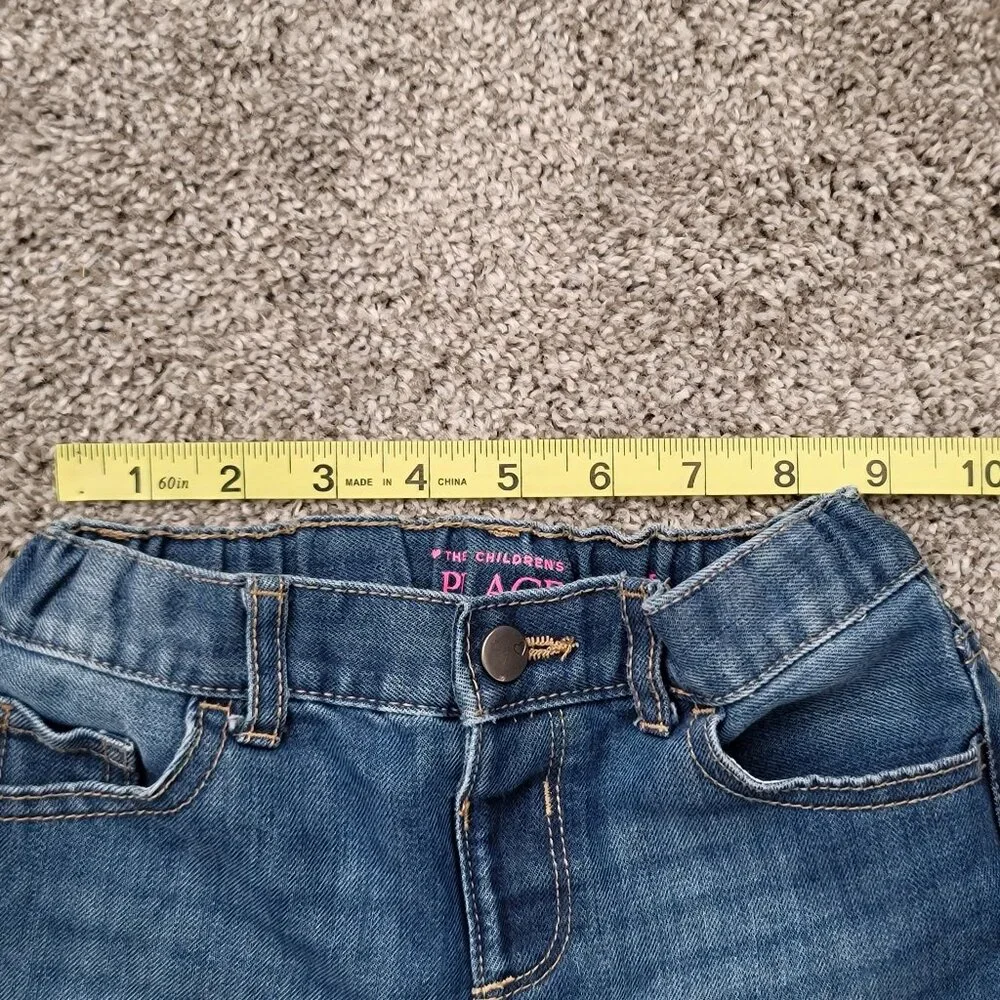 The Children's Place Blue Jean Shorts Midi-Long 5T Adjustible Waist